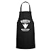 Spreadshirt® Barbecue Bœuf Steak & Beer Tablier, noir