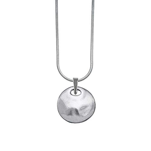 DANFORTH – 'Serenity' Necklace | Sterling Silver Chain With Pewter Pendant | 18 Inches Long & 3/4 Inch Handmade Pewter Charm | Made in USA