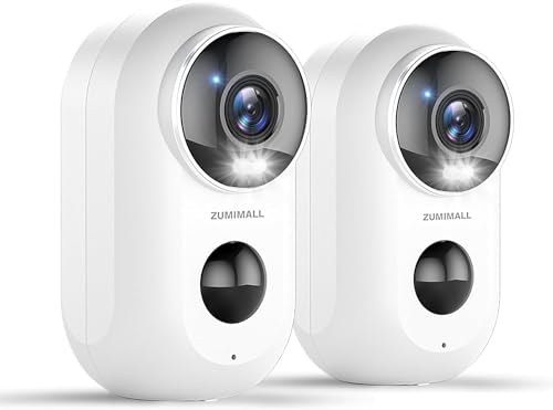 ZUMIMALL Telecamera di sorveglianza esterna, 3 MP, 355°/90