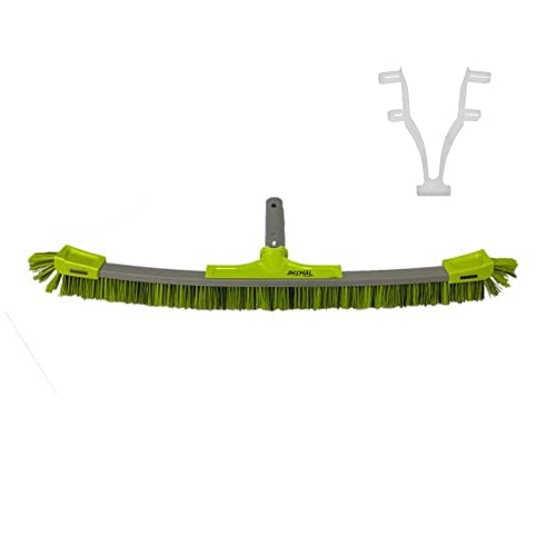 DPM Extreme PRO Heavy Duty Swimming Pool & Spa Brush Head 22' Grit/Poly Premium Bristle Flexible Pool Brushes for Cleaning Pool Walls Commercial Professional Grade Brush Speed Lock Spring Clip