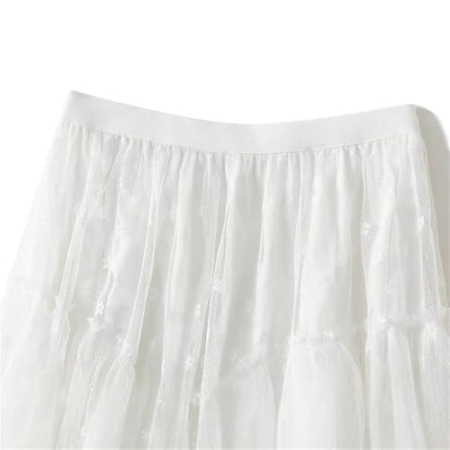 Women Luxury Mesh Patchwork Irregular Mesh Long Skirt for Women in Chic Sweet Tulle Fungus Skirts3