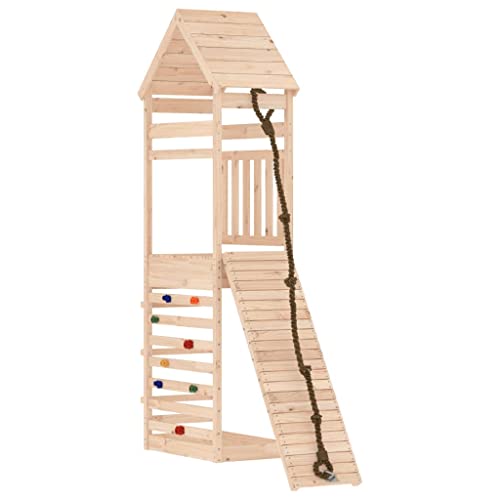 VRAXO Playhouse Natural Pine Solid Pine Wood Large Durable Playhouse,Swing Sets & Playsets-3156919