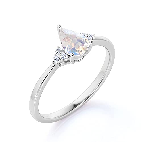 925 Sterling Silver Pear Shaped Gemstone Engagement Promise Ring For Women Gifts For Her3