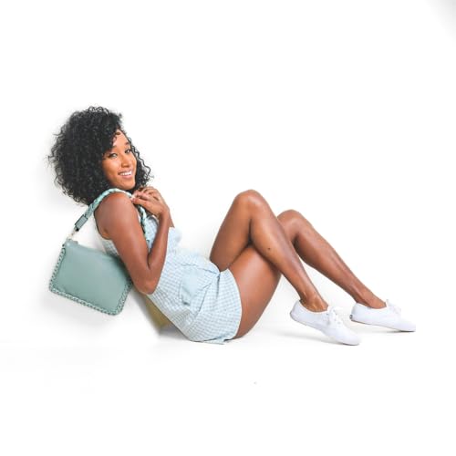 Judith Whipstitch Shoulder Bag for Women Vegan Leather Crossbody Purse Ladies Hobo Handbag with 2 Straps2