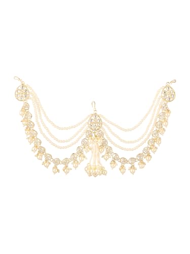 Image of OOMPH Jewellery Ethnic Sheeshphool-Kundan Jadau Floral Design for Women & Girls Stylish - DPH161DST4RKH184RKH235 PA201