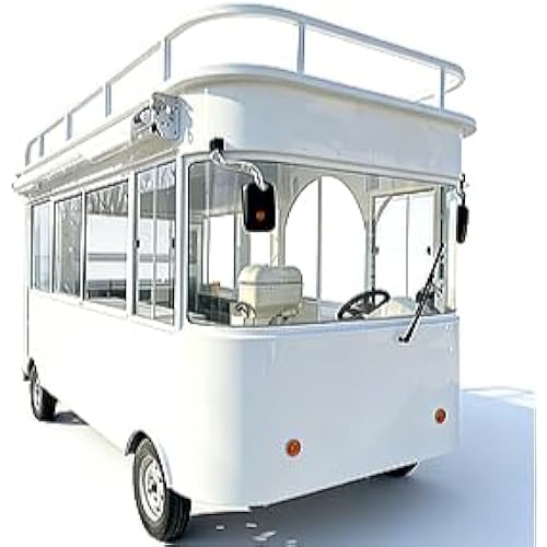 Food Trucks for Sale – Mobile Food Truck Trailer with Generator, LED Lighting & Serving Window for Festival Vending
