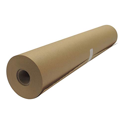 Rollo de papel de embalaje Kraft 100cm/ 55 metros lineares 90g/m2 , 5 kg Papel Reciclado Natural Para Manualidades, Arte, Envoltura De Regalos, Embalaje Paquete WLD-PACK
