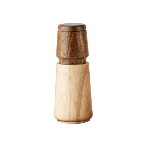 Molinillo manual de especias de madera natural fácil de usar, molinillo de pimienta resistente con molinillo