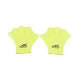 Silicone Webbed Swimming Gloves, Aqua Fit Full Finger Swim Training Gloves,Closed Webbed Gloves for Swimming,for Unisex Kids 1pair
