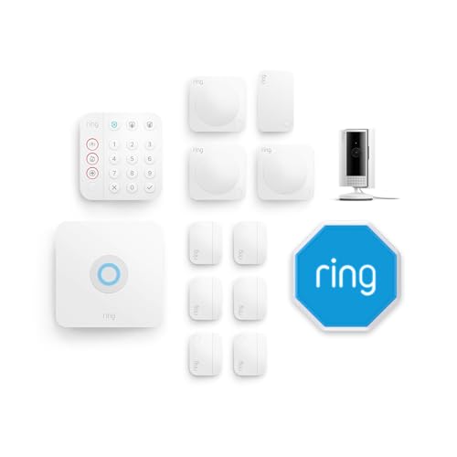 Kit Ring Alarm XL + caméra intérieure + sirène extérieure | Alarme maison sans fil connectée, système de sécurité | Abonnement Ring Home à souscrire séparément