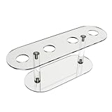 ULTECHNOVO Soporte para Conos de Helado Transparente de Acrílico, Expositor Ovalado de 4 Ranuras Compacto para Fiestas, Restaurantes y Tiendas, Estante para Exhibición y Presentación