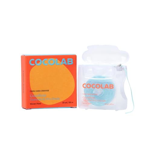 Image of Cocofloss Expanding Woven Dental Floss by Cocolab, Waxed Tooth Floss for Daily Oral Care, Coconut Oil Infused, Vegan, for Adults and Kids, Orange Scent, 1 Pack