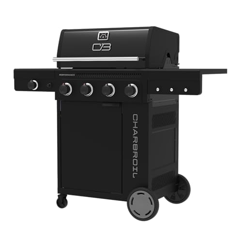Charbroil Performance Series 4-Burner Gas Grill Cabinet with Side Burner, Black - 463253925