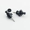 2PCS Black Guitar Strap Locks Quick Release Guitar Strap Locks Set with Black Felt Washers and Mounting Screws,Security Strap locks Buttons Strap Retainer System