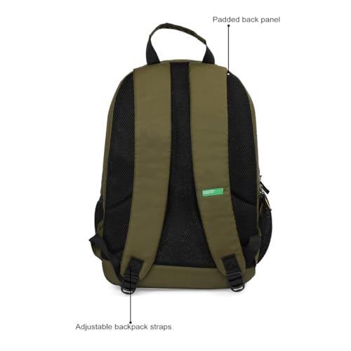 Image of United Colors of Benetton Fabio 30L Backpack, Water-Resistant, 3-Compartment Design, Stylish & Functional for College & Travel, with 1-Year Warranty