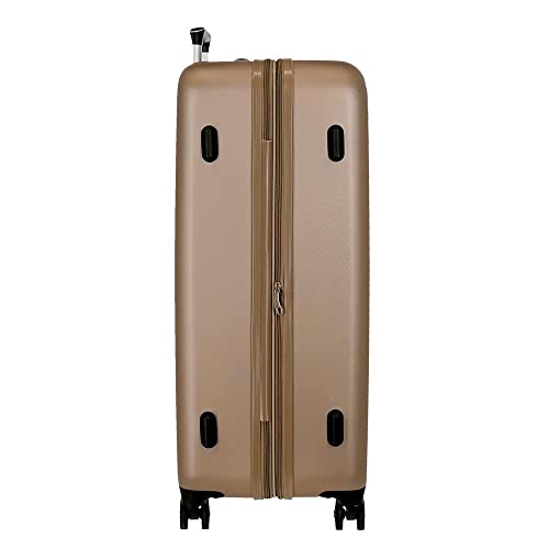 Camboya Cabin Trolley, Black, 40 x 55 x 20 cm, Rigid ABS Combination Lock, Side Lock, 37 L, 3.08 kg, 4 Wheels, Hand Luggage, Champagne, 55/68/78 cm, Set of 3 suitcases4