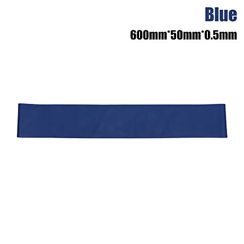 Resistance Bands Latex Exercise Workout Rope Training Athletic Strength Rubber loops Fitness Gym Equipment Yoga Belt(600mmx50mmx0.5mm,blue)