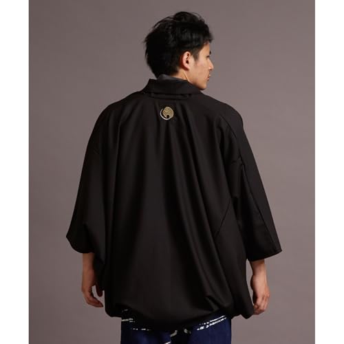 [倭物や Kaya] Manro Weaather Kimono Haori - Short Japanese Overgarment Sozoro/Japanese Classical Cardigan 7CA-1305 Black3