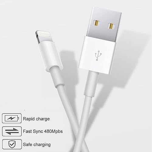 Image of Original 5w Fast Charging Cable [MFi Certified] Lightning to USB Cable Compatible with iPhone 14 13 12 11 Pro Max XR XS X 8 7 6 Plus SE iPad (USB to Lightening Cable)