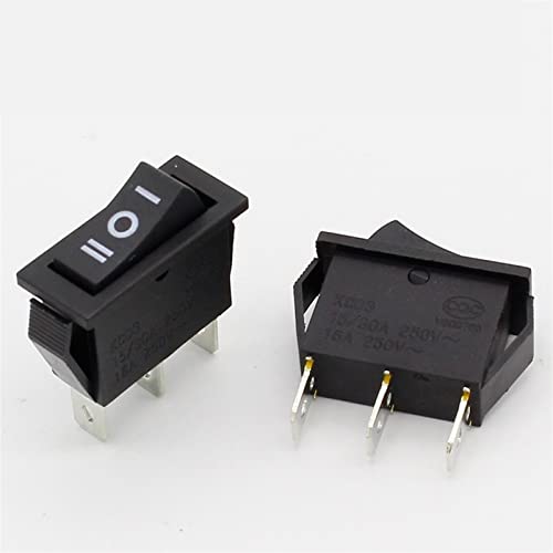Interrupteur de position ON-OFF-ON 3 broches SPDT à double circuit électrique
