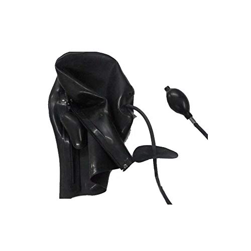 Couvre-tête en latex noir XXL unisexe résolvant le manque de confort des grands masques