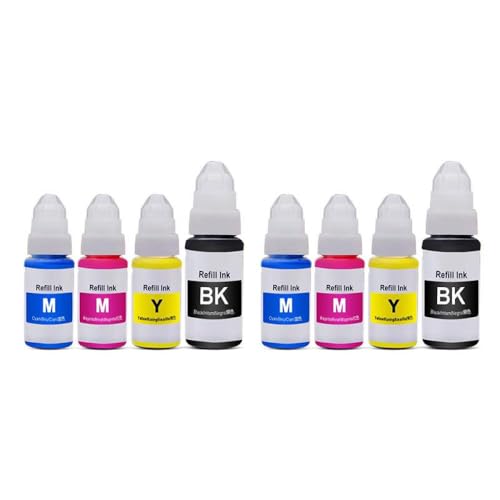 KRLAZdN Recambio de Tinta a Base de Agua GI 190 Compatible con Impresora G3110 G3111 G4100 G4110 4111(2 Set)