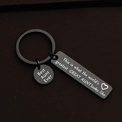 Image of CENWA Aunt Gift Aunt Jewelry Best Aunt Ever This is What The World's Greatest Great Aunt Looks Like Keychain Gift