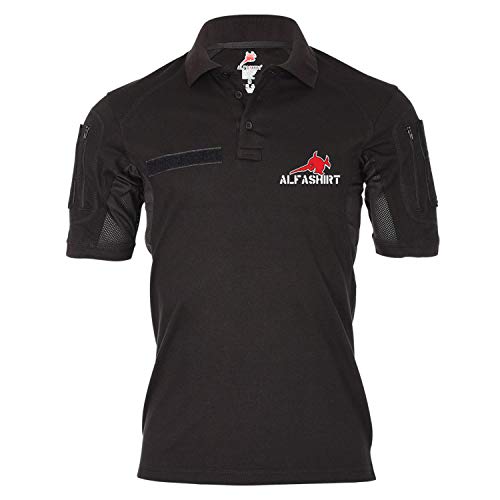 Polo tactique Alfashirt avec logo poisson scié espadon militaire sous-marin noir XXL
