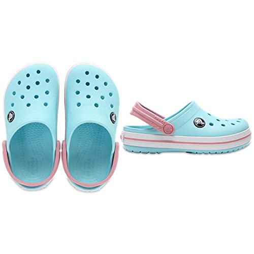 Sandália Crocband Clog K Crocs, Infantil Unissex, ICE BLUE/WHITE 29
