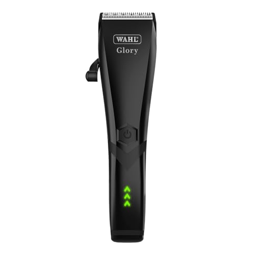 Image of Wahl Glory Professional Clipper, Cord /Cordless Operation, 6000 RPM Powerful Motor, Patented Blade with Integrated Adjustable Lever, Lightweight, Smart LED Indicator, 4.5 Hours Runtime, 2 Years Warranty, 02211-024
