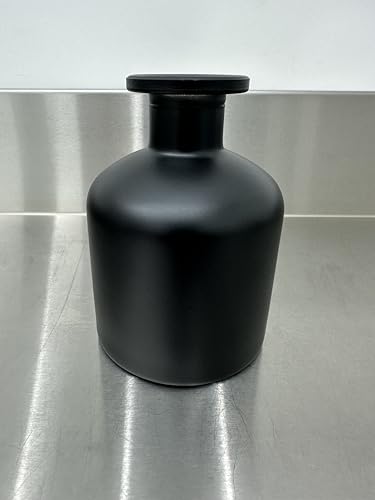 Generic Unique 6 oz. Black Reed Diffuser Vessels, Diffuser Oils, and Reeds (Boston Round Vessel)