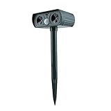 Ultrasonic Solar Animal Repellent, Pest Repeller, Solar Powered Waterproof Outdoor forrepelling...