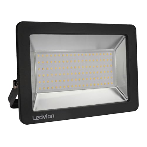 Ledvion LED Strahler, 100 Watt LED Fluter, 4000K Scheinwerfer, 12000 Lumen Arbeitsbeleuchtung, Außenstrahler IP65 Wasserdicht, Flutlicht mit...