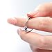 LOVECOM 925 Sterling Silver Fidget Anxiety Ring With Colorful Enamel Beads for Women Stress Relief Spinner Ring Anti Anxiety Rotate Stacking Funny Ring for Mom Daughter