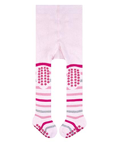 FALKE Unisex Baby Multi Stripe B TI Strumpfhose, Blickdicht, Rosa (Powder Rose 8902), 62-68