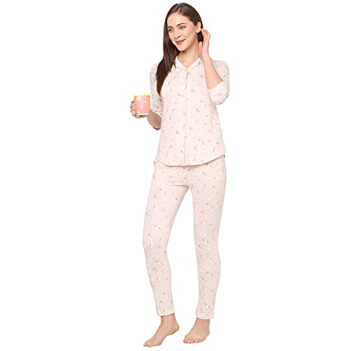 Image of Sweet Dreams Women's Cotton Printed Night Suit Set