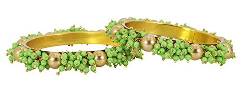 Image of NMII Metal and Zircon Studded Kadaa set for Women /Girls