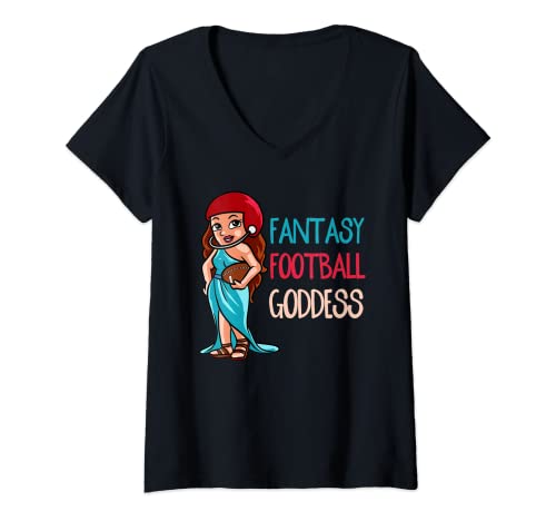 Mujer Fantasía Fútbol-Diosa Camiseta Cuello V