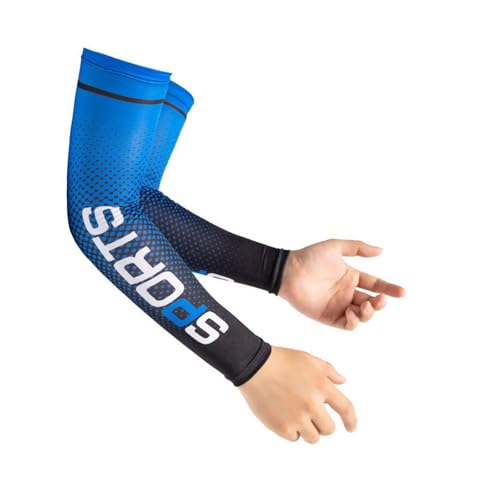 AMISENK Mangas de brazo con protección solar, cubierta de seda de hielo refrescante, cubierta deportiva de compresión para mujeres y hombres