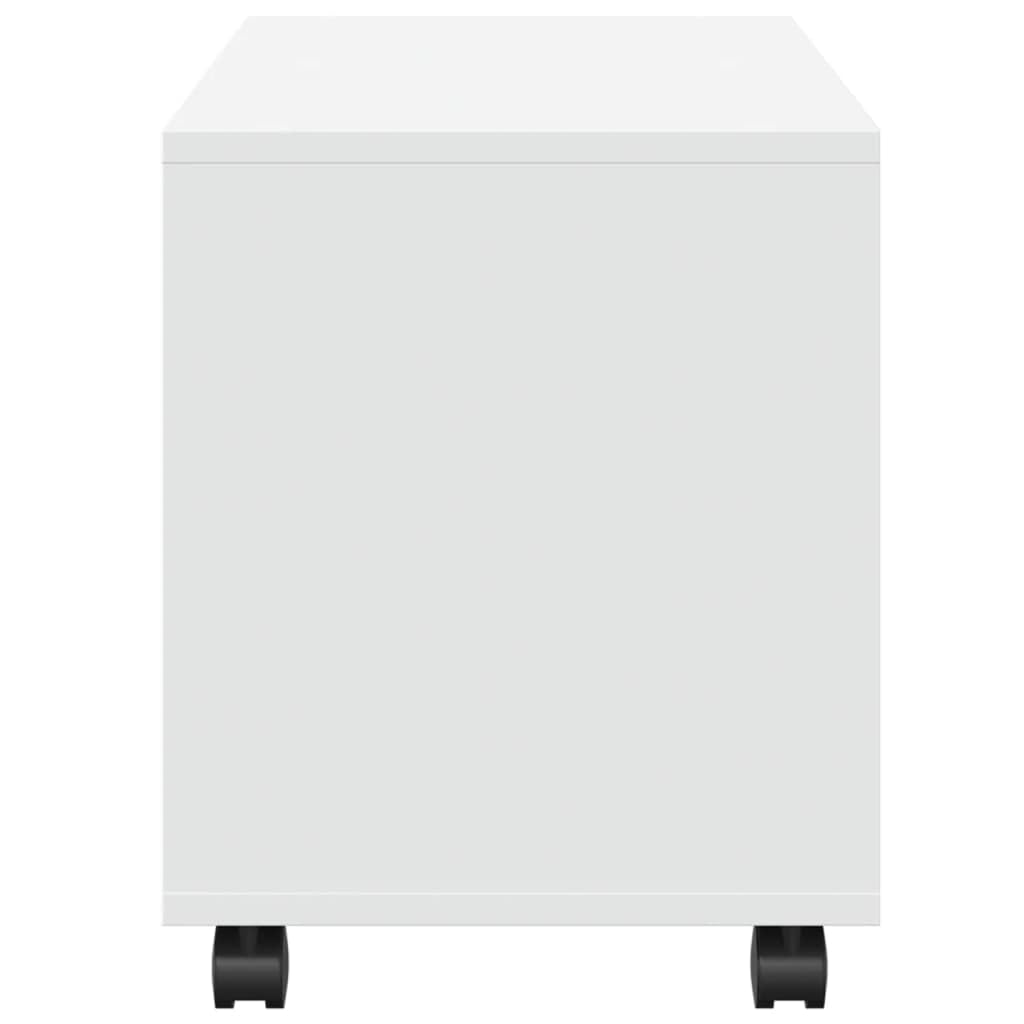 Armoire à roulettes en bois Ingenieria blanc 72 x 33 x 42,5 cm