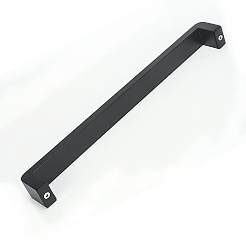 Poignées de porte de grange à traction tubulaire noire double face pour porte vitrée - 2
