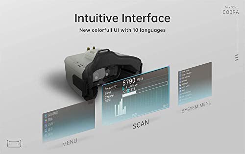 Skyzone Cobra X Black 1280X720 5.8Ghz 48Ch Rapidmix Receiver Fpv Goggles With Head Tracker Dvr #TOP4