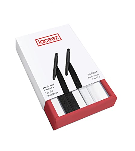 No Tie Shoelaces for Adults - Women Shoes- Flat Laces For Casual, Athletic, Lifestyle Sneakers (M: Size 9 to 10.5, White)