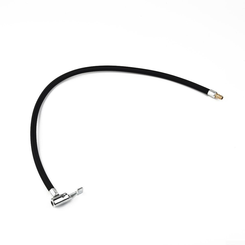 Yhenlovtt Tyre Inflator Hose Adapter with 60cm Extension Pipe and M8 Thread Connector, For Durable Rubber and Metal Construction for Car, Motorcycle and