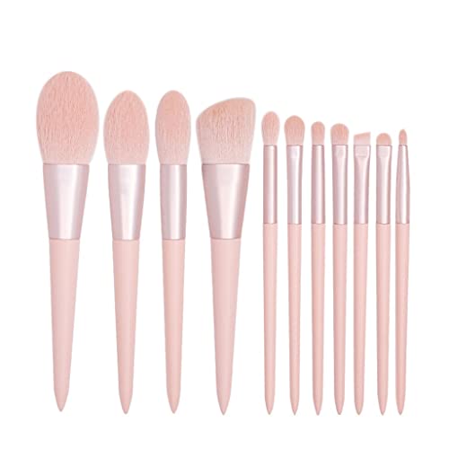Ensemble de 11 pinceaux à poudre libre et fard à paupières pour maquillage du visage