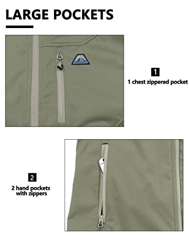 Mapamyumco Men's Lightweight Golf Vest, Water-Repellent Outerwear Vests Windproof Sleeveless Jackets For Hiking Running Sage Xxl #TOP4