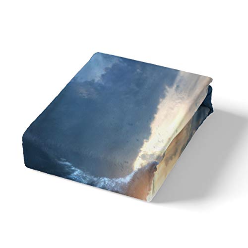 Housse de couette océan simple bleu marine pour lit enfant
