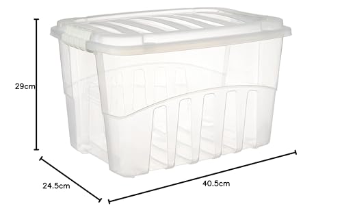 Caixa com Trava de 19.8 l, Plasútil, Incolor