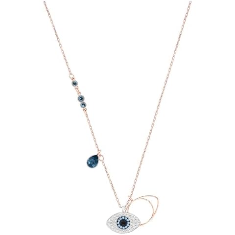 Swarovski Women's Symbolica Evil Eye Pendant Necklace, Blue, Mixed Metal Finish Cover