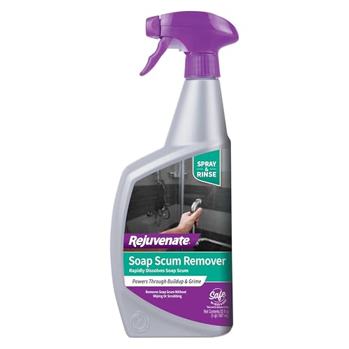 Rejuvenate Soap Scum Remover, 32 Ounces, Easily Dissolves Soap Scum Without Scrubbing